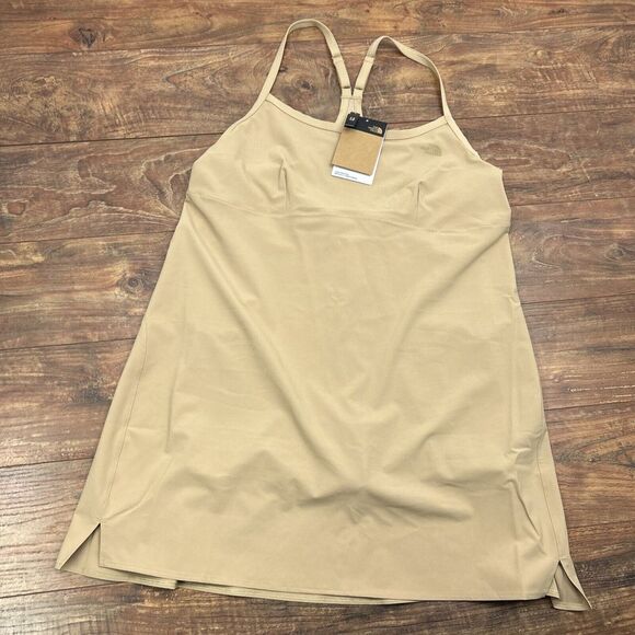 NEW North Face‎ Women's Arque Dress Pickleball Tennis Golf Khaki Stone Size 1X - Picture 1 of 10